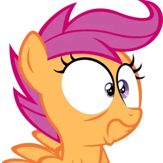 🙁 Scootaloo My Little Pony Pônei, Desenho animado, Animado, Personagem, Scootaloo, My Little Pony telegram sticker
