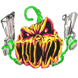 😄 Kürbis, Halloween, Gruselig, Waffen, Monster telegram sticker