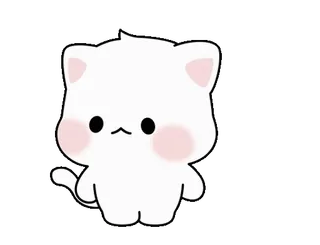 ❤️ mèo, kawaii, dễ thương, động vật, thú cưng, nhãn dán whatsapp sticker