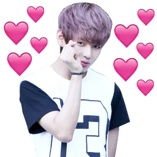 ❤️ K팝, 하트, 사랑, 손가락 하트, 귀여운 telegram sticker