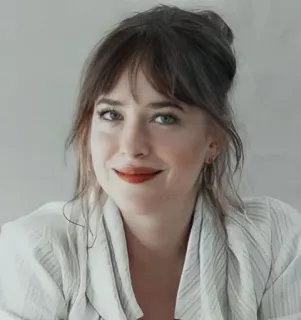 😊 dakota johnson, aktris, selebriti, potret, wanita, bintang film, cantik telegram sticker