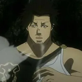 ⚫️ Yami Sukehiro Black Clover Anime, Manga, Black Clover, Yami Sukehiro, Fumer whatsapp sticker