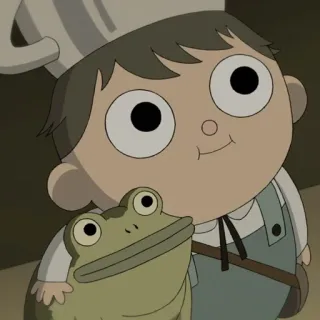🍫 Wirt Over the Garden Wall 维尔特, 花园墙外, 卡通, 动画, 青蛙, 格雷格, 孩子 telegram sticker