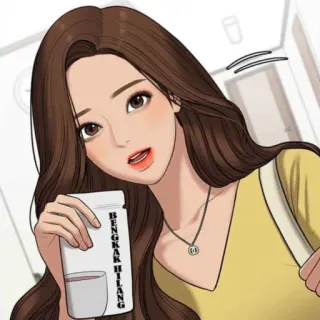 🛍 BENGKAK HILANG Frau, Anime, Manga, Getränk, Schönheit, Cartoon, Illustration telegram sticker