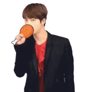 🍗 kpop, jin, bts, cantante, uomo, idolo, celebrità telegram sticker