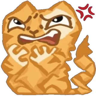 👿 gato, bravo, expressão, desenho animado, emoji, felino telegram sticker