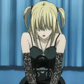 🍎 Misa Amane Death Note Anime, Mangá, Death Note, Misa Amane, Personagem, Loira, Gótico telegram sticker