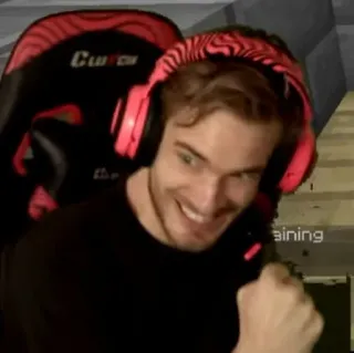 🤩 PewDiePie PewDiePie, YouTube, gamer, streamer, influencer telegram sticker
