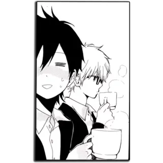 😅 Anime, Manga, Café, Boisson, Amis, Kawaii, Mignon telegram sticker