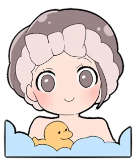 Little cute girl Momo telegram stickers