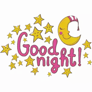 😊 Good night! moon, stars, night, sleep, greeting telegram sticker