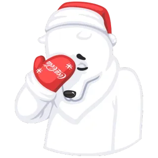 ☹ Coca-Cola หมีขั้วโลก, คริสต์มาส, โคคา-โคลา, ฤดูหนาว, วันหยุด, ถุงมือ, เศร้า telegram sticker