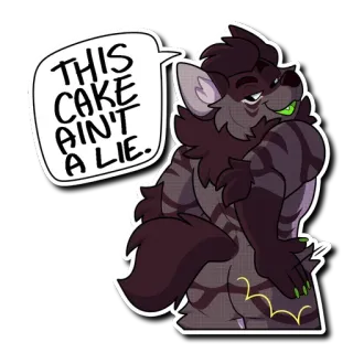 🍑 THIS CAKE AIN'T A LIE. telegram sticker
