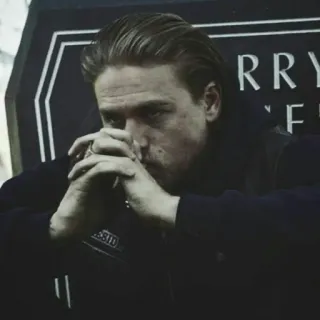 😔 Jax Teller Sons of Anarchy motorcycle club, badass, biker, drama, tv show telegram sticker