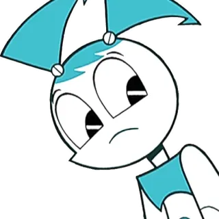😑 Jenny Wakeman My Life as a Teenage Robot dessin animé, robot, ado, animé, Nickelodeon telegram sticker