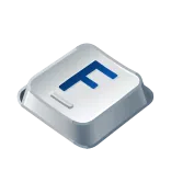 🎁 F lettre, F, alphabet, clavier, bouton, texte whatsapp sticker