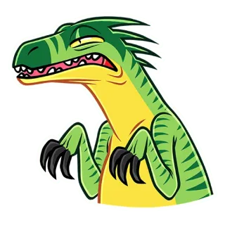 😫 dinosaurio, dibujos animados, reptil, personaje, animal telegram sticker