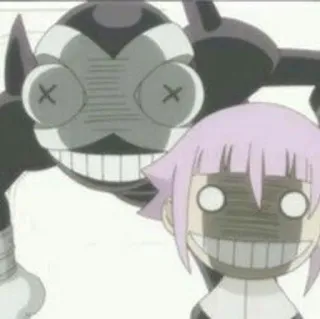 🌟 anime, scary, creepy, face, cartoon whatsapp sticker