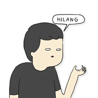 💨 HILANG dessin animé, perdu, question telegram sticker