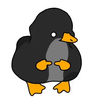 🦆 duck, cartoon, animal, bird, cute, illustration telegram sticker