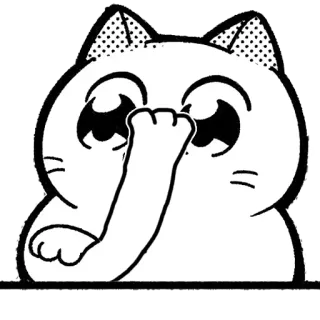 🤦 แมว, น่ารัก, อนิเมะ, มังงะ, สติกเกอร์, การ์ตูน, คาวาอิ telegram sticker