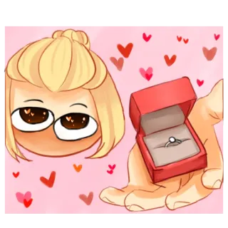 💍 engagement ring, proposal, love, wedding, relationship, marriage, heart, romantic telegram sticker