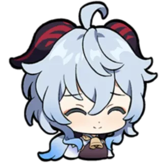 🙂 Ganyu Genshin Impact Anime, Juego, Genshin Impact, Cute, Ganyu, Pegatina telegram sticker