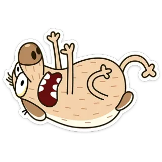🫨 pies, kreskówka, podekscytowany, szczęśliwy, zwierzę whatsapp sticker