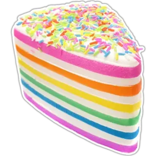 🍰 torta, arcobaleno, dolce, colorato, zuccherini, dolce whatsapp sticker