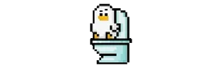 🚽 Pixel art, Pato, Inodoro, Dibujos animados, Divertido, Animal telegram sticker