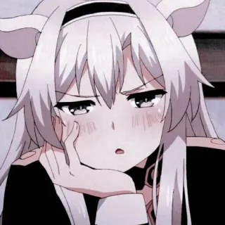 🤨 Anime, Mädchen, Süß, Kawaii, Weiblich, Charakter telegram sticker