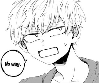 ❌ No way. Manga, Anime, Pas possible !, Personnage telegram sticker