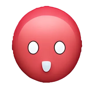 🥑 Emoji, Rosso, Cartone animato, Faccia, Espressione telegram sticker