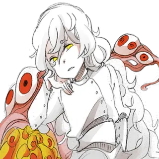 😒 anime, illustration, monster, octopus, creature, fantasy telegram sticker