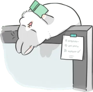 🙂 cartoon, cute, animal, sleepy, relaxing, sticker telegram sticker
