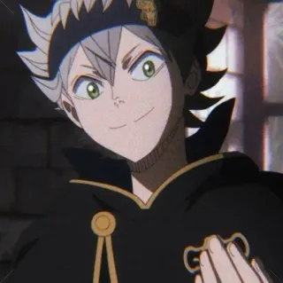 😄 Asta Black Clover Anime, Mangá, Black Clover, Asta, Magia, Mago, Fantasia telegram sticker
