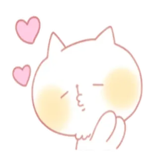 😘 kucing, kawaii, imut, hati, ciuman, cinta, kartun, hewan whatsapp sticker