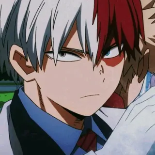 💛 Shoto Todoroki My Hero Academia アニメ, ヒーロー, 炎, 氷, 超能力, 漫画, アニメ telegram sticker