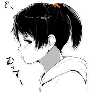 😊 むっ Anime, Mädchen, Manga, Ausdruck, Süß telegram sticker