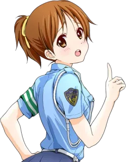 👆 Аниме, Полицейская, Девушка, Форма telegram sticker