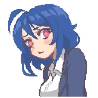😅 Аниме, Девушка, Пиксель арт, Мультфильм, Женщина, Милый telegram sticker