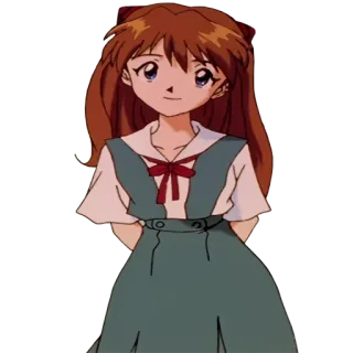 😊 Asuka Langley Soryu Neon Genesis Evangelion anime, character, girl, cartoon telegram sticker