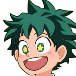 😍 Izuku Midoriya My Hero Academia Anime, Personaggio, Manga, Izuku Midoriya, My Hero Academia, Cartone animato whatsapp sticker