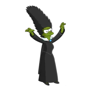 🌑 Marge Simpson The Simpsons simpsons, marge, witch, halloween, cartoon, animated telegram sticker
