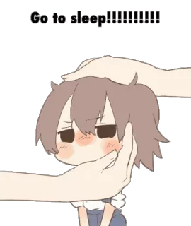🛌 Go to sleep!!!!!!!!!! anime, sonolento, fofo, desenho animado, mangá, cansado whatsapp sticker