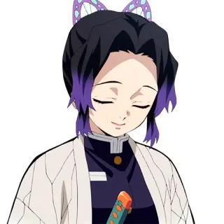 😔 Shinobu Kocho Demon Slayer อนิเมะ, ดาบพิฆาตอสูร, ชิโนบุ โคโจ, ตัวละคร, มังงะ telegram sticker
