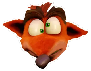 🤥 Crash Bandicoot Crash Bandicoot, cartoon character, video game, bandicoot, animal whatsapp sticker