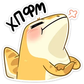 😤 ХПФМ lucertola, arrabbiato, frustrato, cartone animato, carino, animale whatsapp sticker