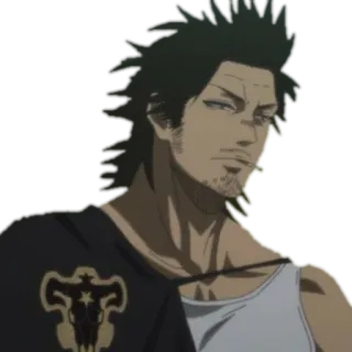 🚬 Yami Sukehiro Black Clover Anime, Manga, Black Clover, Yami Sukehiro, Personaje whatsapp sticker