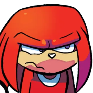 😑 Knuckles Knuckles, Sonic the Hedgehog, echidna, video game, cartoon telegram sticker